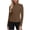 Brown, variant on MOJOGO Women's Full Zip Stand Collar Jackets Summer Outdoor Rush Guards Workout Jacket Slimming Gym Yoga Office Activewear 3XL