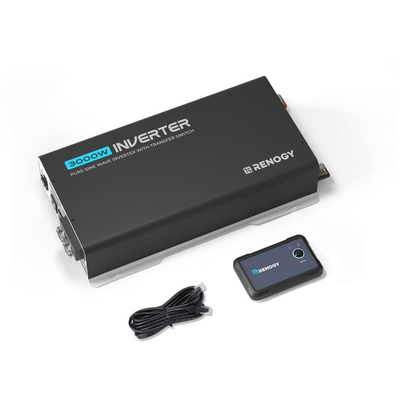 Inversor de corriente Renogy PUH de 3000 W de onda sinusoidal pura con Bluetooth