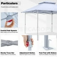 thumbnail image 3 of MASTERCANOPY 13 x 13ft Pop-up Canopy Tent with Auto Extending Eaves, White, 3 of 8