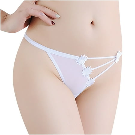 

VerPetridure Women s Bikini Brief Underwear Thongs for Women Panties Women s Sexy Lingerie Flower Print Hollow Lace Briefs Panties Thong Underwear