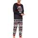 thumbnail image 5 of Conjunto de ropa de dormir navideña Ropa de hogar cómoda con estampado de letras/muñeco de nieve/árbol para niños y adultos, 5 of 9