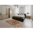 thumbnail image 4 of Ahgly Company Indoor Round Mid-Century Modern Light Copper Gold Oriental Area Rugs, 4' Round, 4 of 6