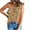 Khaki, variant on Womens One Shoulder Tops Ruffled Solid Tunic Shirts Sleeveless Loose Tank Top Summer Spring Trendy Going Out Clothes