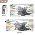 thumbnail image 4 of Quick-Dry Beach Towel 71x31in with Storage Bag, Sand Free Microfiber Towel for Travel, Swimming, Camping Colorful Butterflies Rainbows and Cat, 4 of 9