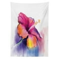 thumbnail image 3 of Ambesonne Floral Tablecloth Rectangular Table Cover, Hibiscus Flower Pastel, 60"x90", Multicolor, 3 of 4