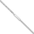 thumbnail image 1 of 14k White Gold Anchor Link Name Bar Identification Id Bracelet, 1 of 7