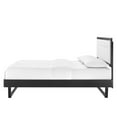 thumbnail image 6 of Platform Bed Frame, King Size, Wood, Black White, Modern Contemporary Urban Design, Bedroom Master Guest Suite, 6 of 10