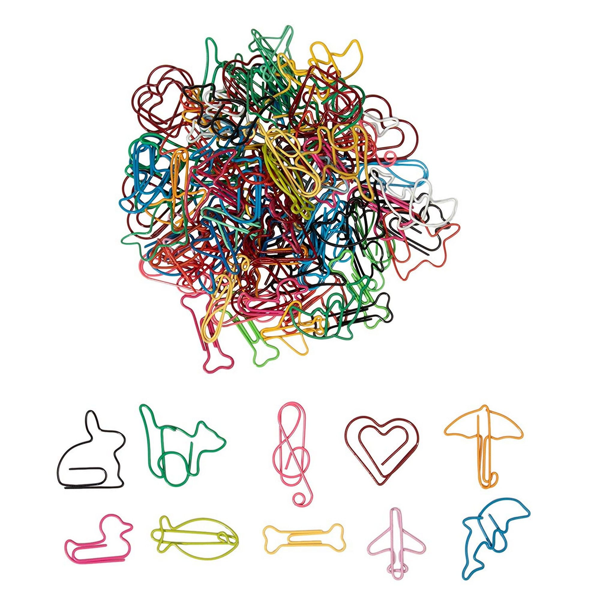Cute Paper Clips â€“ 100Pack Metal Shaped Paper Clips, 1.25Inch