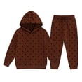 thumbnail image 3 of VOUZZA Girls Polka Dot Tracksuit 2 Piece Long Sleeve Hooded Sweatshirt Kangaroo Pocket Jogger Pants Casual Matching Set, 3 of 3