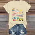 thumbnail image 7 of Women's Graphic Short Sleeve Teacher T-Shirt Butter T Shirt Teach Tshirt Cute Teacher Life Shirts Special Education Tee Inspirational Tops Beige,L, 7 of 7