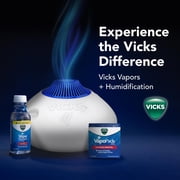 Vicks Warm Steam Vaporizer Humidifier with Night Light, 1.5 gal, 600 Sq. ft, White, V150SGNLUPCV2