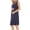 Dark Blue, variant on pstuiky Maternity Holiday Dress Summer Solid Color Drop Shoulder Mid-Length Dress Leisure Slim Fit Sleeveless Dresses Pregnancy Clothes