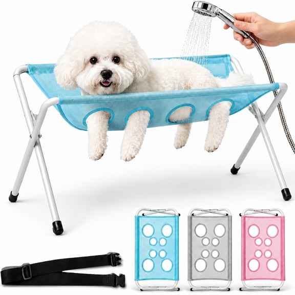 ARTLOX Dog Bath Hammock, Foldable Pet Grooming Bed for Small & Medium Dogs, Easy Grooming & Showering