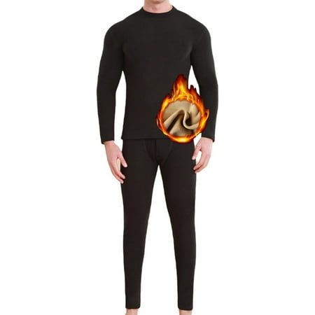 FINDCI Men s Thermal Underwear Set Long Johns Base Layer with Soft Fleece Lining Top and Bottom