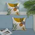 thumbnail image 5 of Boho Pillow Covers 20x20 Set of 2 Yellow Green Gold Sunset Throw Pillow Covers Outdoor Decoration Mid Century Bohemian Style Tropical Leaf Pillowcase Farmhouse Decor Cushion Case For Home Sofa, 5 of 5