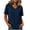Navy, variant on hoksml Women Heather V Neck Short Sleeve T Shirt Loose Curved Hem Basic Casual Tee for Summer Daily Beach