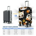 thumbnail image 6 of Disketp Cat Skulls And Flowers Elastic Travel Luggage Cover Travel Suitcase Protective Cover For Trunk Case Apply To 18''-32'' Suitcase Cover (Luggage not included)-Medium, 6 of 9