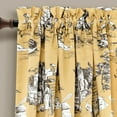 thumbnail image 5 of Lush Decor French Country Toile Room Darkening 84" x 52" + 2" Header Toile White 100% Polyester 3" Rod Pocket Pair Window Panel, 5 of 10