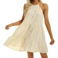 thumbnail image 4 of Birdeem Robe Mini Décontractée Sans Manches à Col Suspendu pour Femmes, 4 of 12