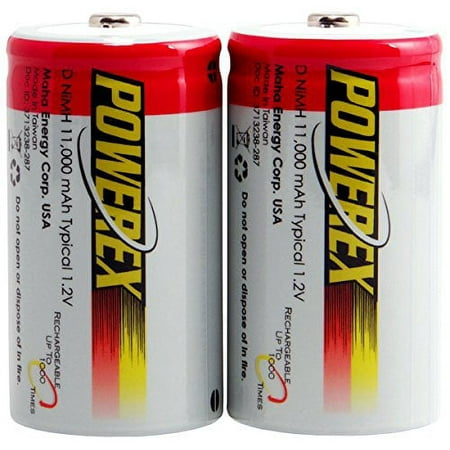Powerex MH-2D110 Powerex D 11000mAh Rechargeable Batteries - 4 pack