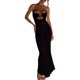 thumbnail image 4 of SAYOO Mujeres Vestidos Largos Halter, Adultos Slim-fit Tie-up Sin Mangas Color Sólido Recorte Una Pieza SAYOO Moda, 4 of 9