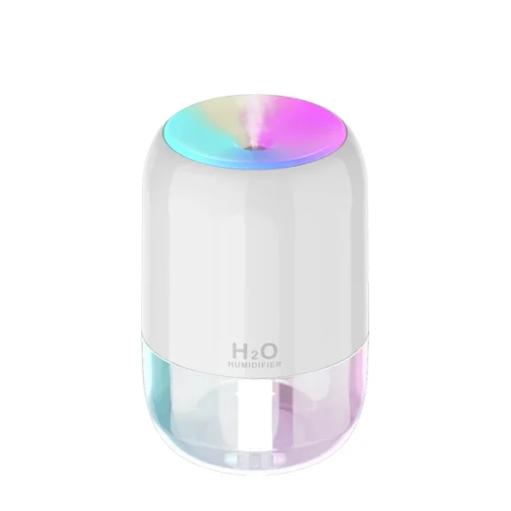 Colorful Cool Mist Mini Humidifier 300ml USB Personal Desktop Humidifiers for Car Office Home Travel, Auto Shut-Off 2 Mist Modes