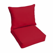 Crimson Red Indoor/Outdoor Deep Seating Pillow and Cushion Set, Corded