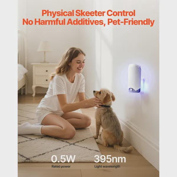 BENGPAOBA-Plug in Gnat Killer Fly Trap with Blue Violet Light and 10 Sticky Glue Boards for Gnats Flies Moths Fruit Flies Indoor Use
