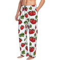 thumbnail image 2 of Xecao Hand Drawn Strawberry Men's Straight Lounge Pajama Pants: The Ultimate in Comfortable Sleepwear, 2 of 9