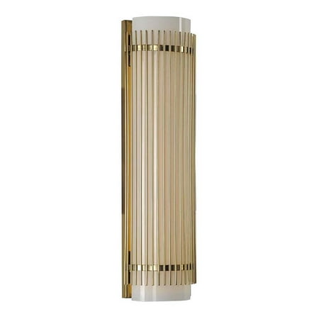 

Kalco Lighting Edgewater Transitional Glass LED Bath Light in Vintage Brass