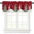 thumbnail image 1 of Christmas Decor Curtain Christmas Snowman Curtain Kitchen Rod Pocket White Snowflake Window Curtain Short Topper Curtains For Winter Holiday Christmas Decorations Polyester curtains, 1 of 9