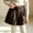 A133 Coffee, variant on Trikvn Girls Dressy Wool Blend Shorts High Elastic Waist Pleated Front Fall Winter Warm Uniform Shorts with Pockets