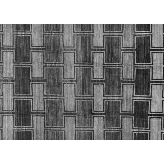 Ahgly Company Indoor Rectangle Abstract Gray Modern Area Rugs, 2' x 3'