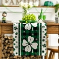thumbnail image 2 of Green Clover Buffalo Plaid Shamrocks St.Patrick''s Day Table Runner, Seasonal Kitchen Dining Table Decoration for Indoor Home Party 13x72 Inch, 2 of 6