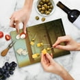 thumbnail image 5 of Forest Cutting Board, Foggy Mist Jungle with Sun Beams and Rays Woodland Nature Design, Decorative Tempered Glass Cutting and Serving Board, Small Size, Tan, by Ambesonne, 5 of 5