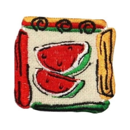 ID 1226B Watermelon Badge Patch Fruit Emblem Craft Embroidered Iron On Applique