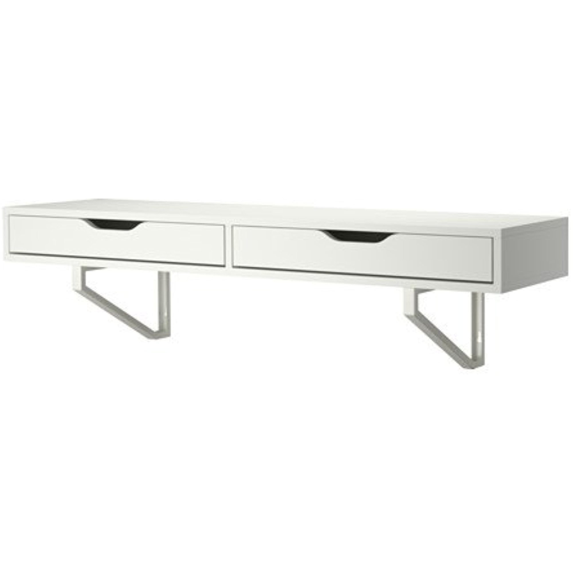 Ikea White Wall Shelf with drawers 46 7/8x11 3/8 ", 20202.142320.3830