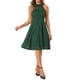thumbnail image 1 of INSPIRE CHIC Vestido de Mujer Floral de Encaje con Cuello Halter Sin Mangas Elegante Cóctel Corte A XS Verde Oscuro, 1 of 6