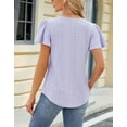 thumbnail image 5 of Womens Tops for Summer Ruffle Sleeve Tunic Blouse Pleated Flowy Dressy Casual Shirts Shermie, 5 of 6