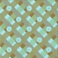 thumbnail image 1 of Ahgly Company Tapis d'Intérieur Lavable en Machine Carré Transitionnel Bleu Vert, 8 Pieds Carré, 1 of 7
