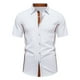 thumbnail image 2 of pstuiky camisetas camisas para hombre, Blusa informal de encaje con botones y manga corta para hombre ropa de hombre xl, 2 of 6