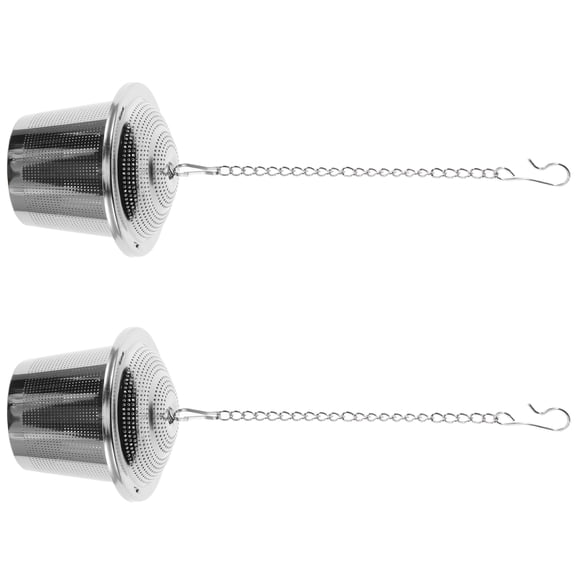 OUNONA 2Pcs Stainless Steel Mesh Tea Infuser Strainers Reusable Loose Leaf Tea Filters