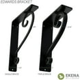 thumbnail image 5 of Ekena Millwork 1 1/2"W x 10"D x 12"H Edwards Wrought Iron Bracket, (Single center brace) (6-Pack), 5 of 5