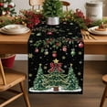 thumbnail image 2 of Table Runner Dresser Scarves 90 Inch Long,Xmas Pine Tree Holly Berry Linen Dining Table Runners, 2 of 9