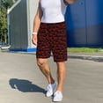 thumbnail image 6 of Sikiie Red Skulls 4 Mens Pajama Shorts, Lounge Pant, Men's shorts，Sleep Pj Shorts for Men-3X-Large, 6 of 6