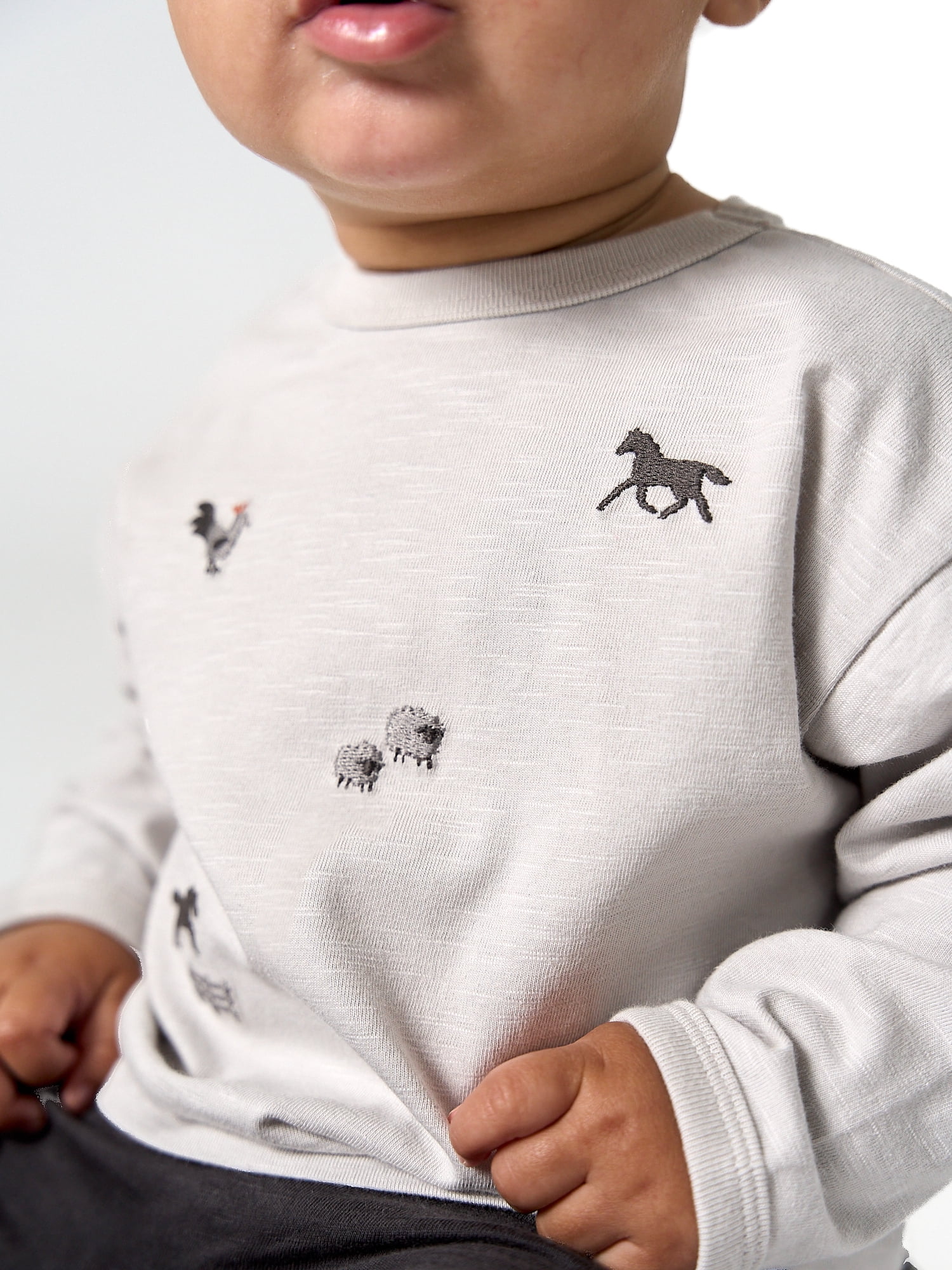 Modern Moments by Gerber Baby Boy Top and Harem Pant with Pocket Outfit Set, Sizes 0/3 Months - 24 Months