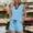 Blue, variant on Caywon Womens 2 Piece Color Block V-Neck Tank Top Shorts Set Sleeveless Elastic Waist Loungewear Breathable Wrinkle-Free Casual Loose Fit Conjunto de Ropa para Mujer