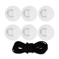 thumbnail image 2 of 6 Pieces D s PVC Patch/ Round D s Patch/ Deck Attachment /Tie Down D Pad /Deck Rigging for Dinghy /Paddleboard /Raft /Deck White, 2 of 10