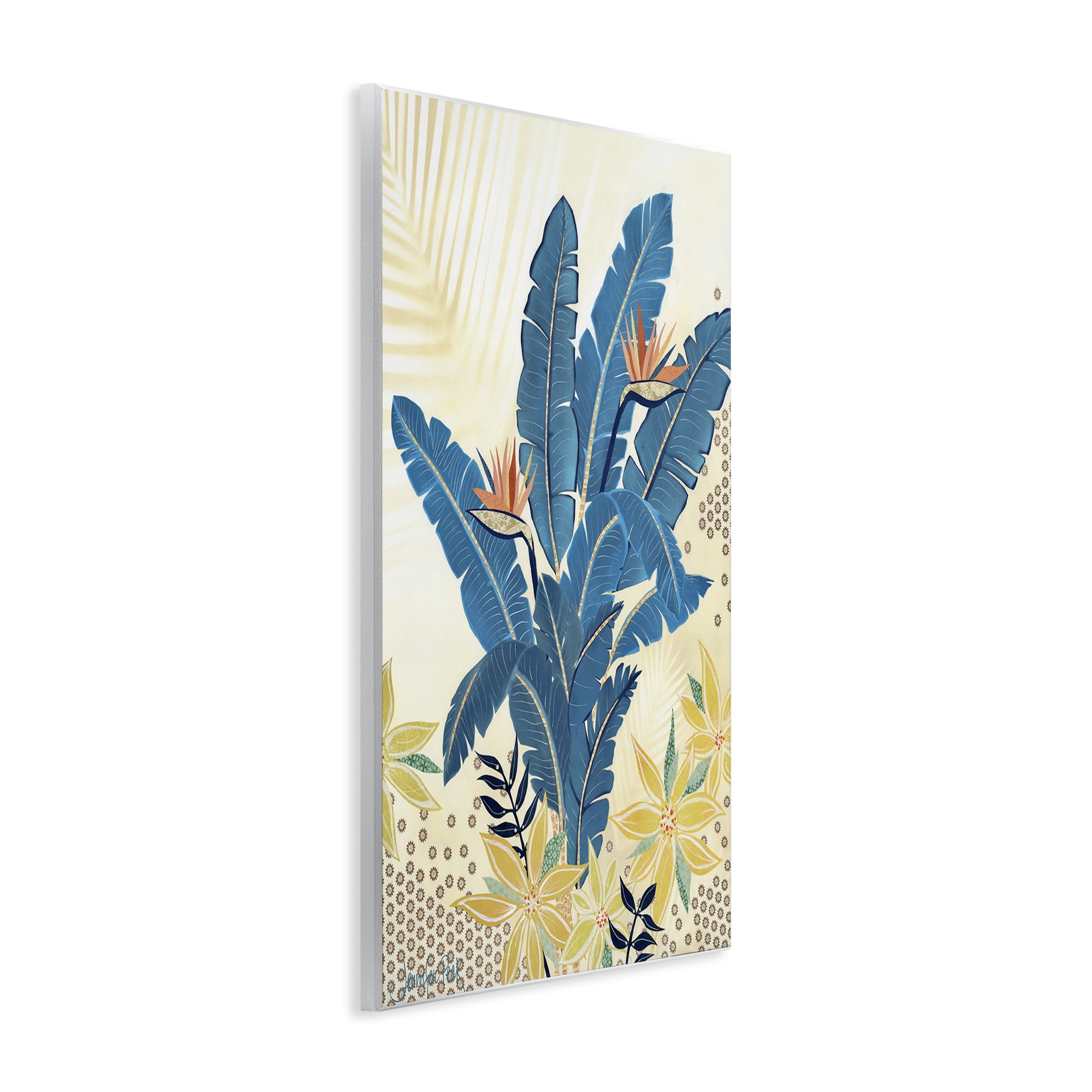 Stupell Industries Blue Birds Of Paradise Botanical & Floral Painting Unframed Art Print Wall Art, 10 x 15