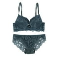 thumbnail image 1 of Wuffmeow Lace Embroidery Padded Push Up Bra Women Comfortable Bra, 1 of 4